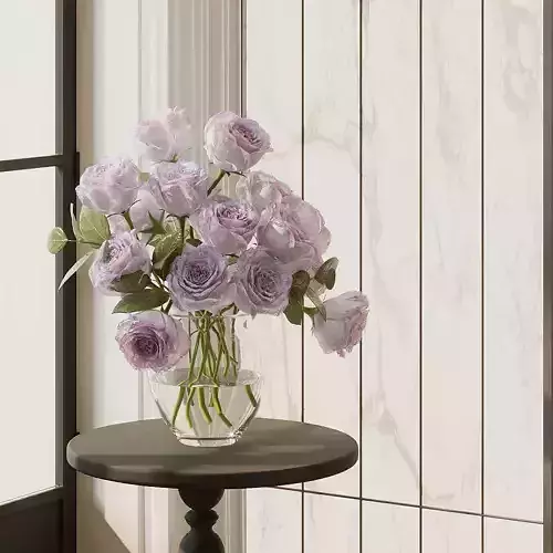 Vase with flower arrangement