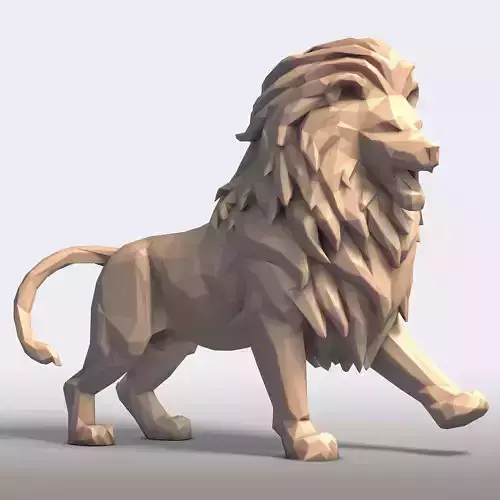 Lion Low Poly 2