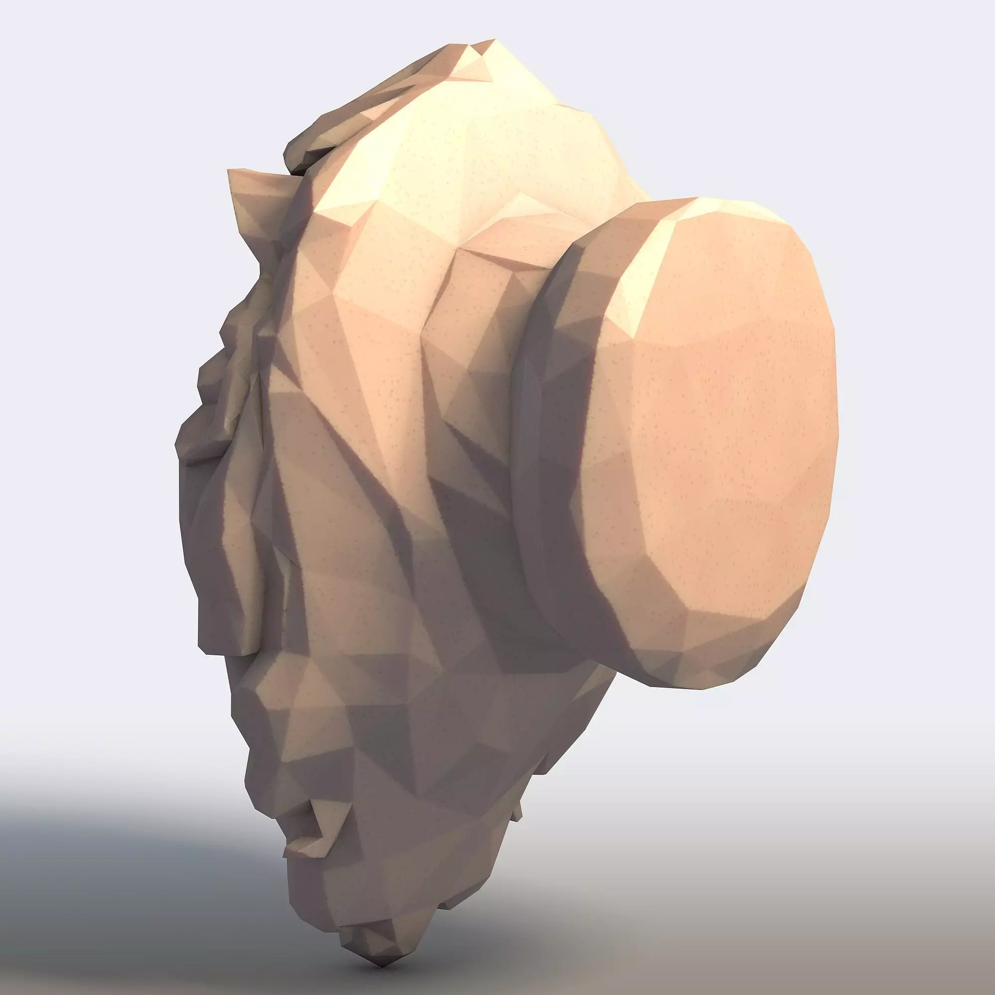 Lion Low Poly 3D print model_3