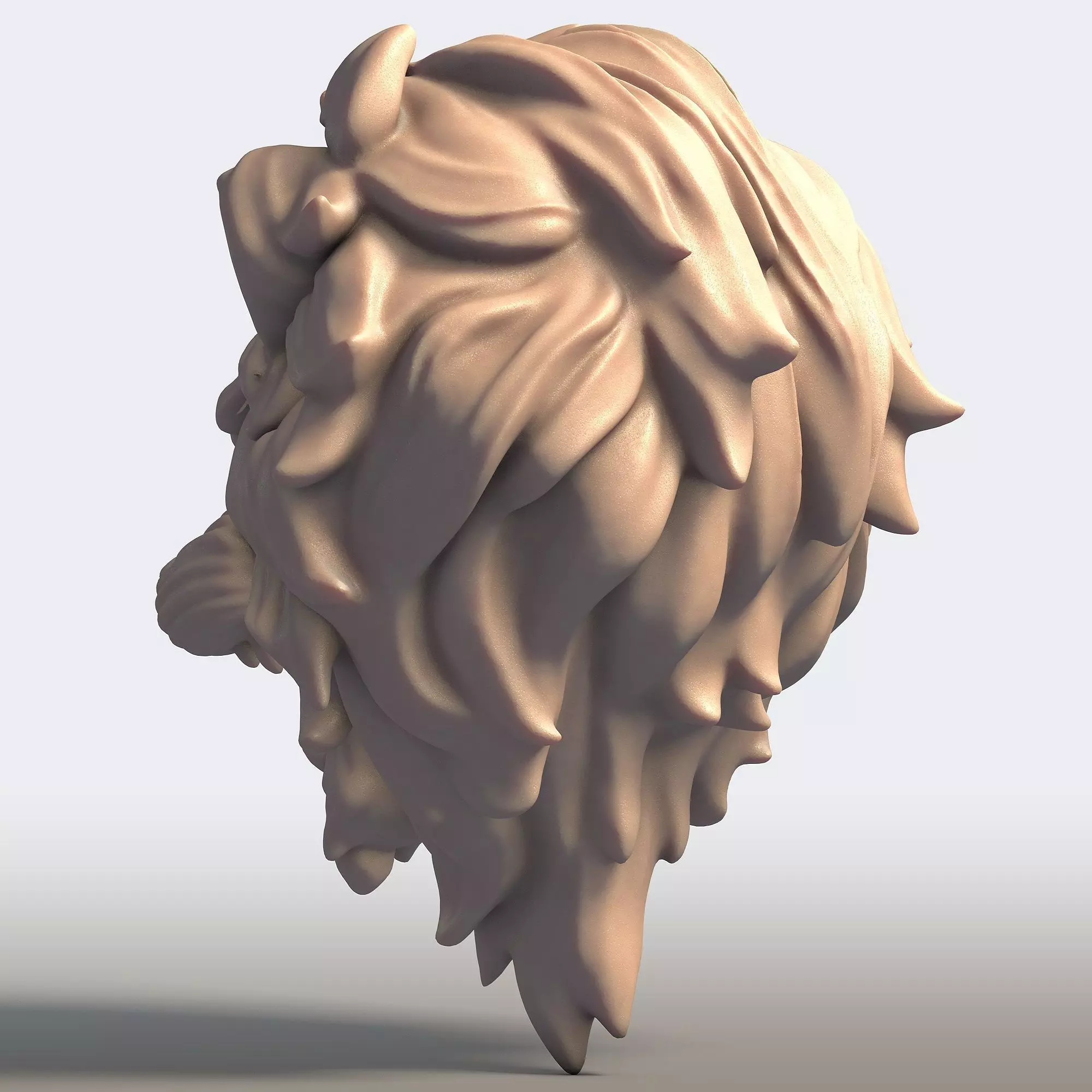 Lion Head 3D print model_3