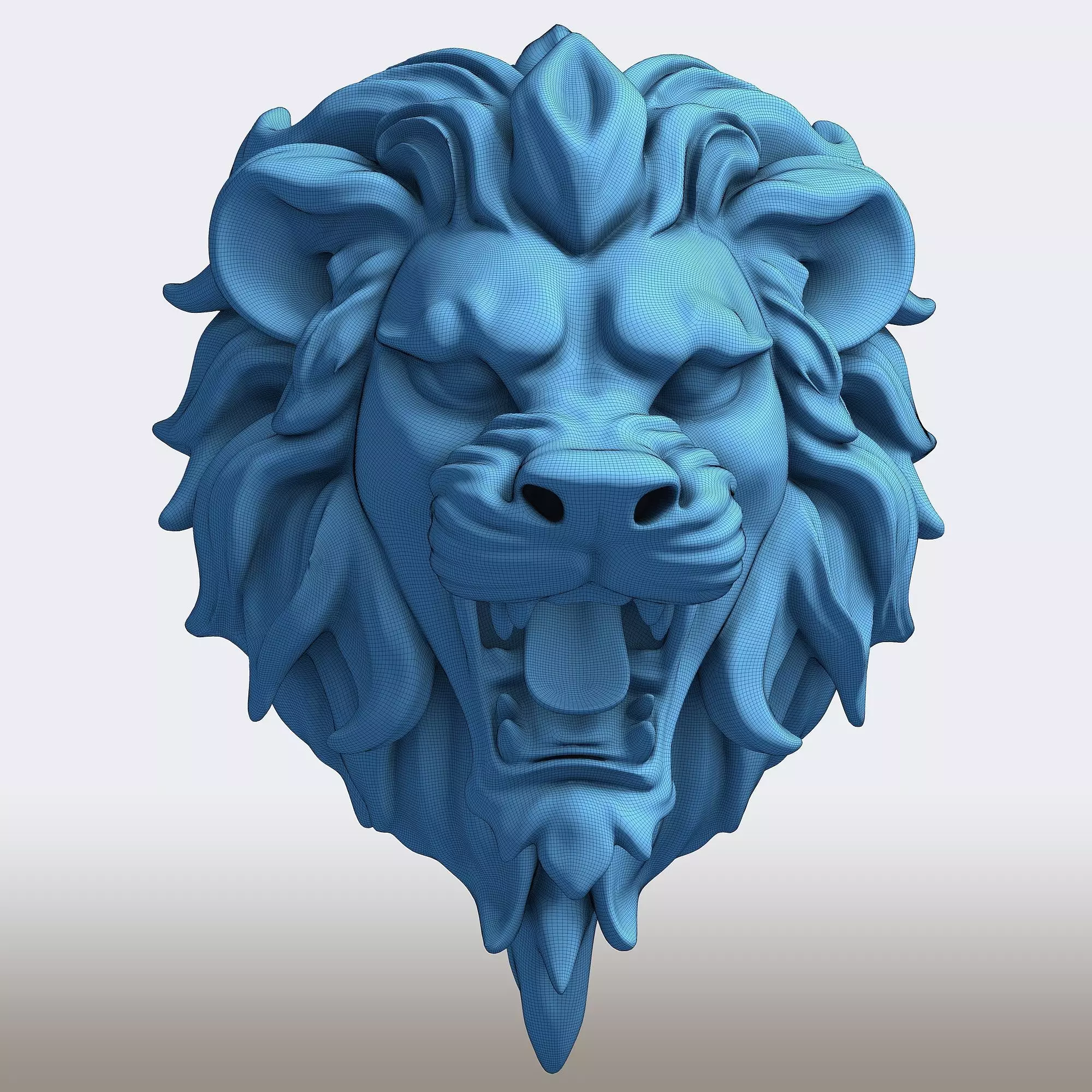 Lion Head 3D print model_7