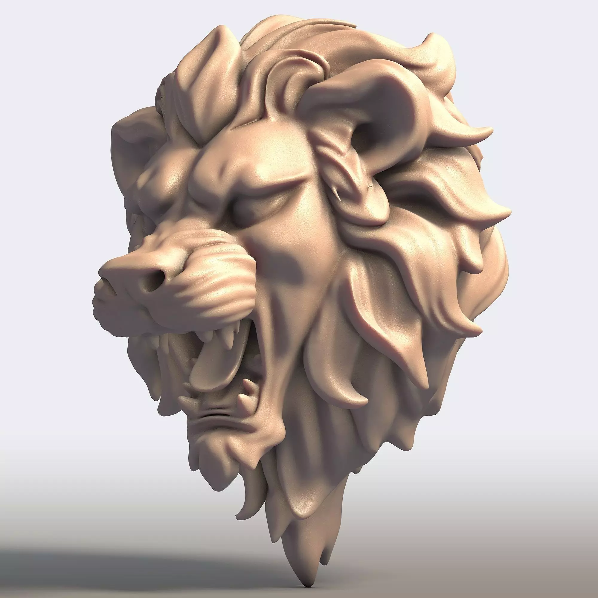 Lion Head 3D print model_1