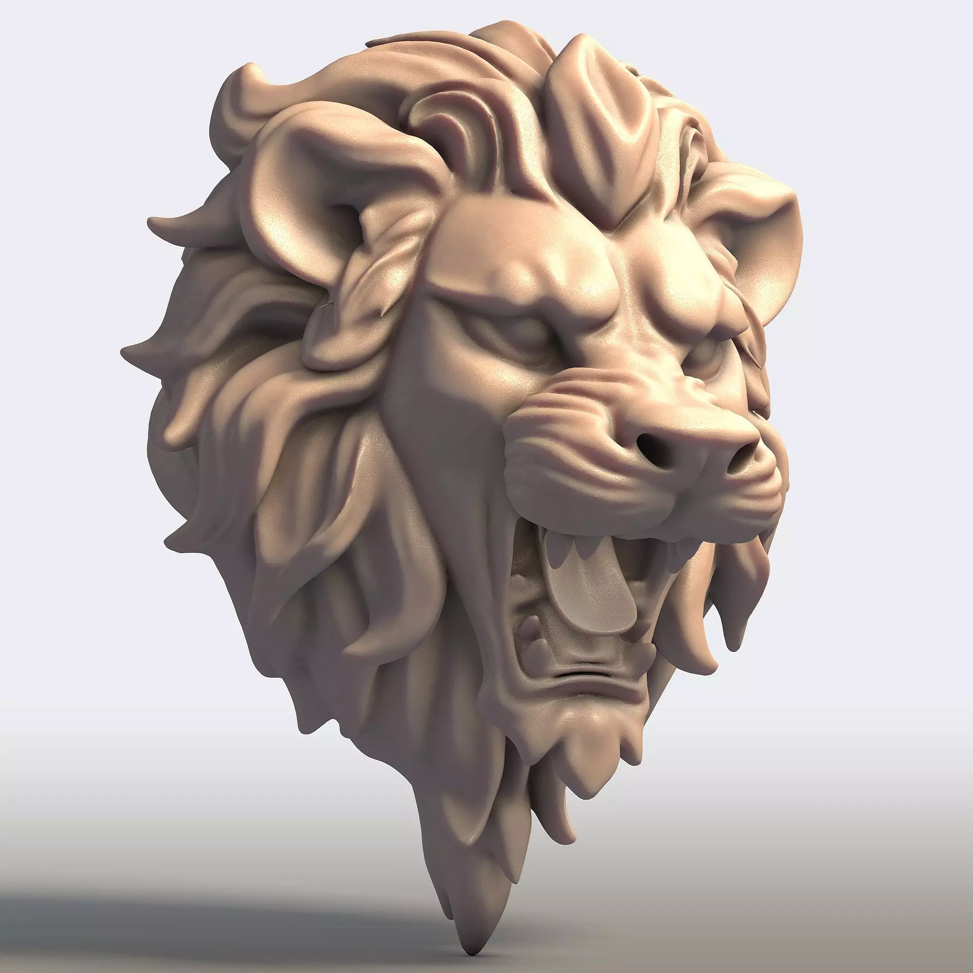 Lion Head 3D print model_6
