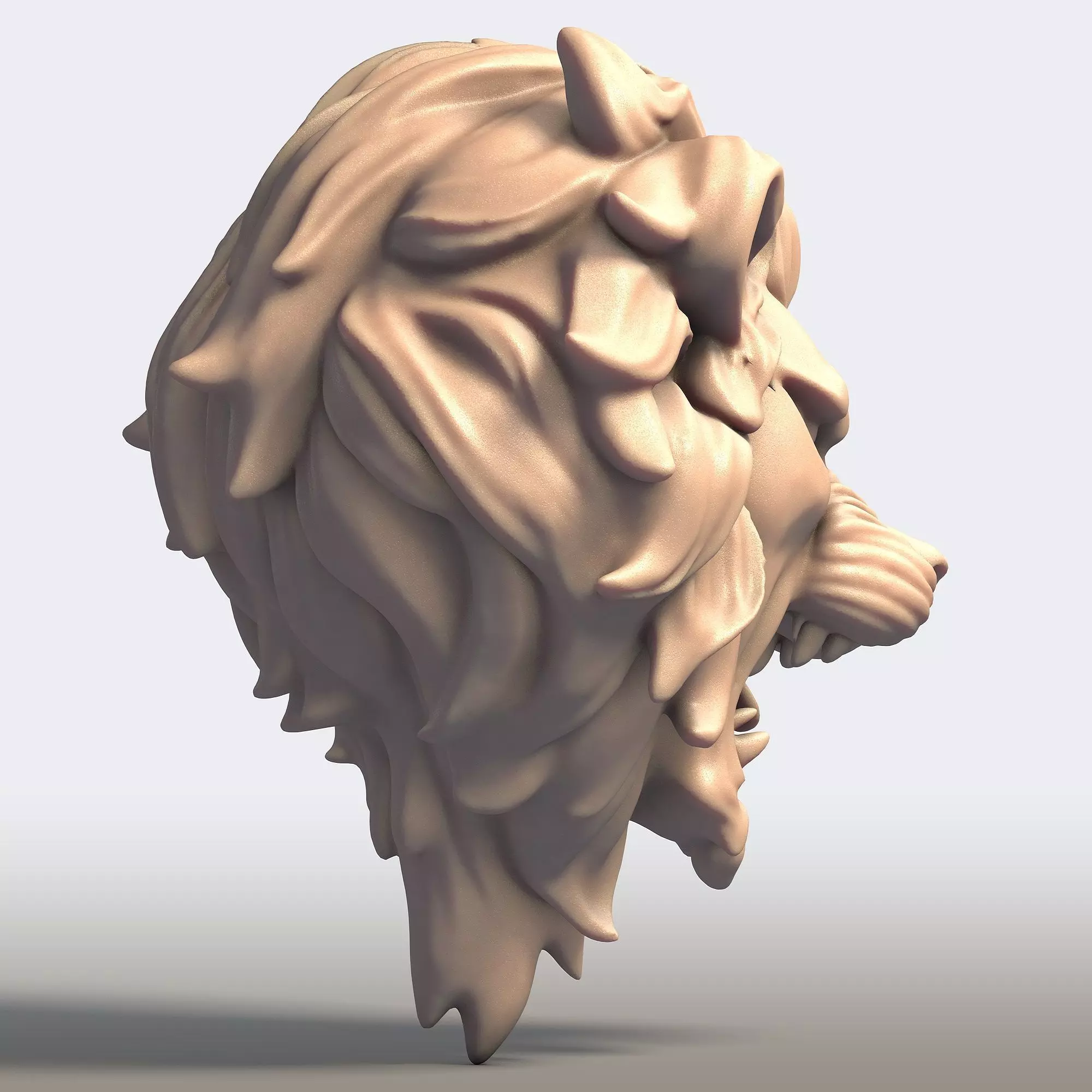 Lion Head 3D print model_5