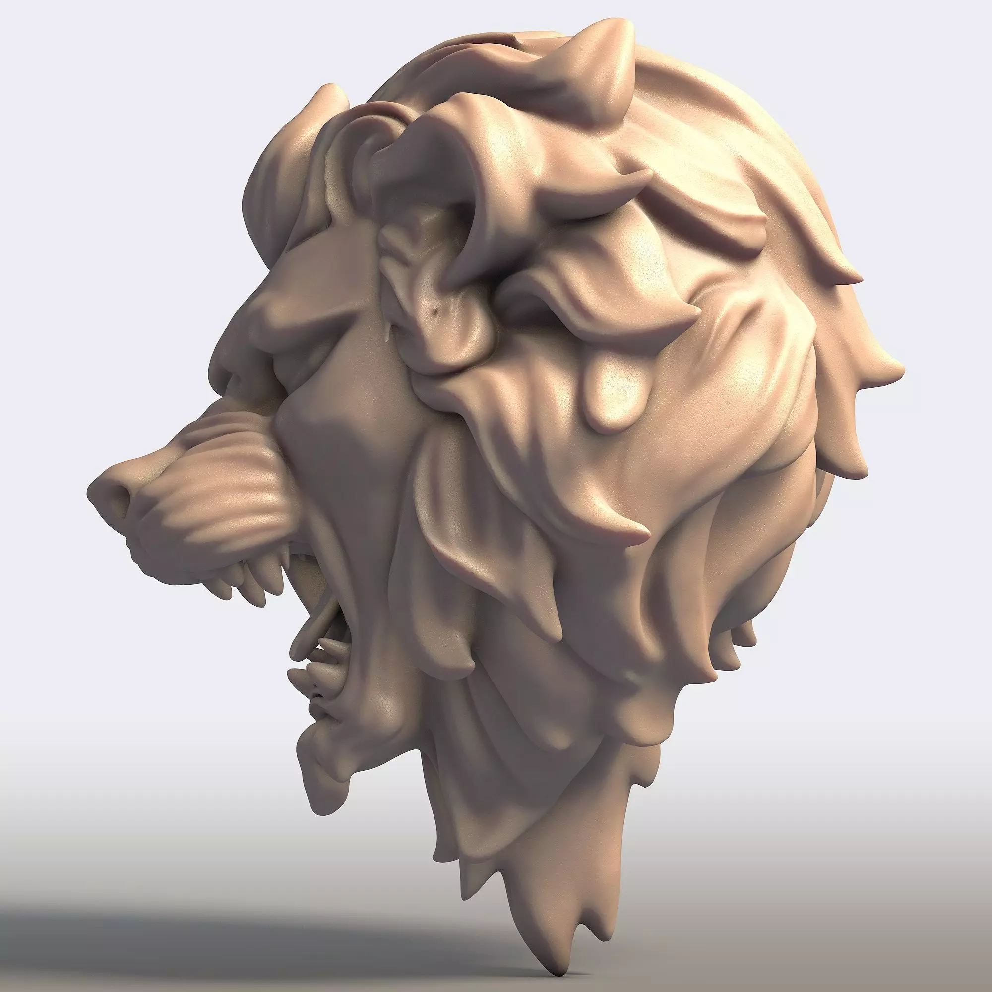 Lion Head 3D print model_2