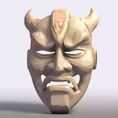 Hannya Mask Low Poly
