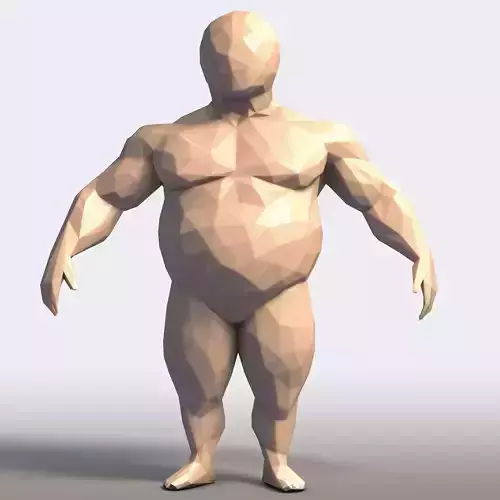 Fat Man Low Poly 1