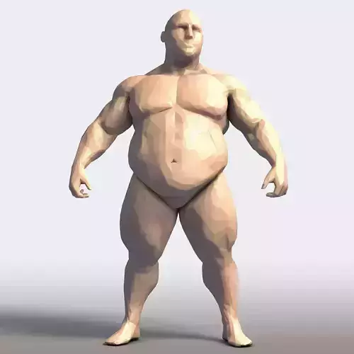 Fat Man Low Poly