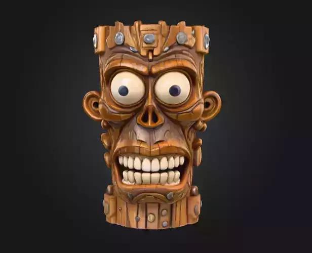 Wooden Warrior Low-poly 3D model