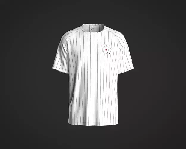 Mens raglan t-shirt with strip and graphic