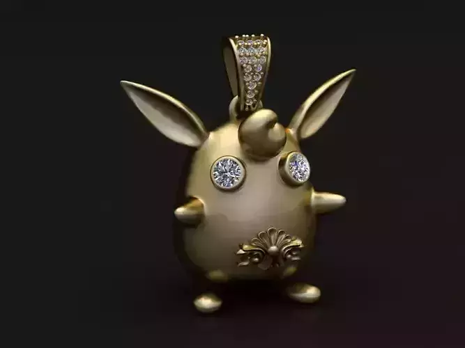 Luxury Golden Bunny Pendant 