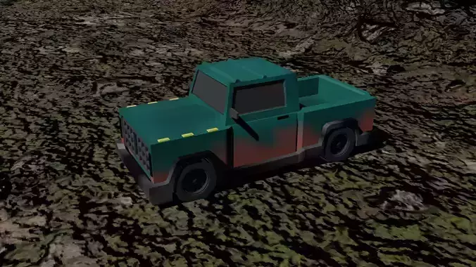 Low Poly Retro City Car