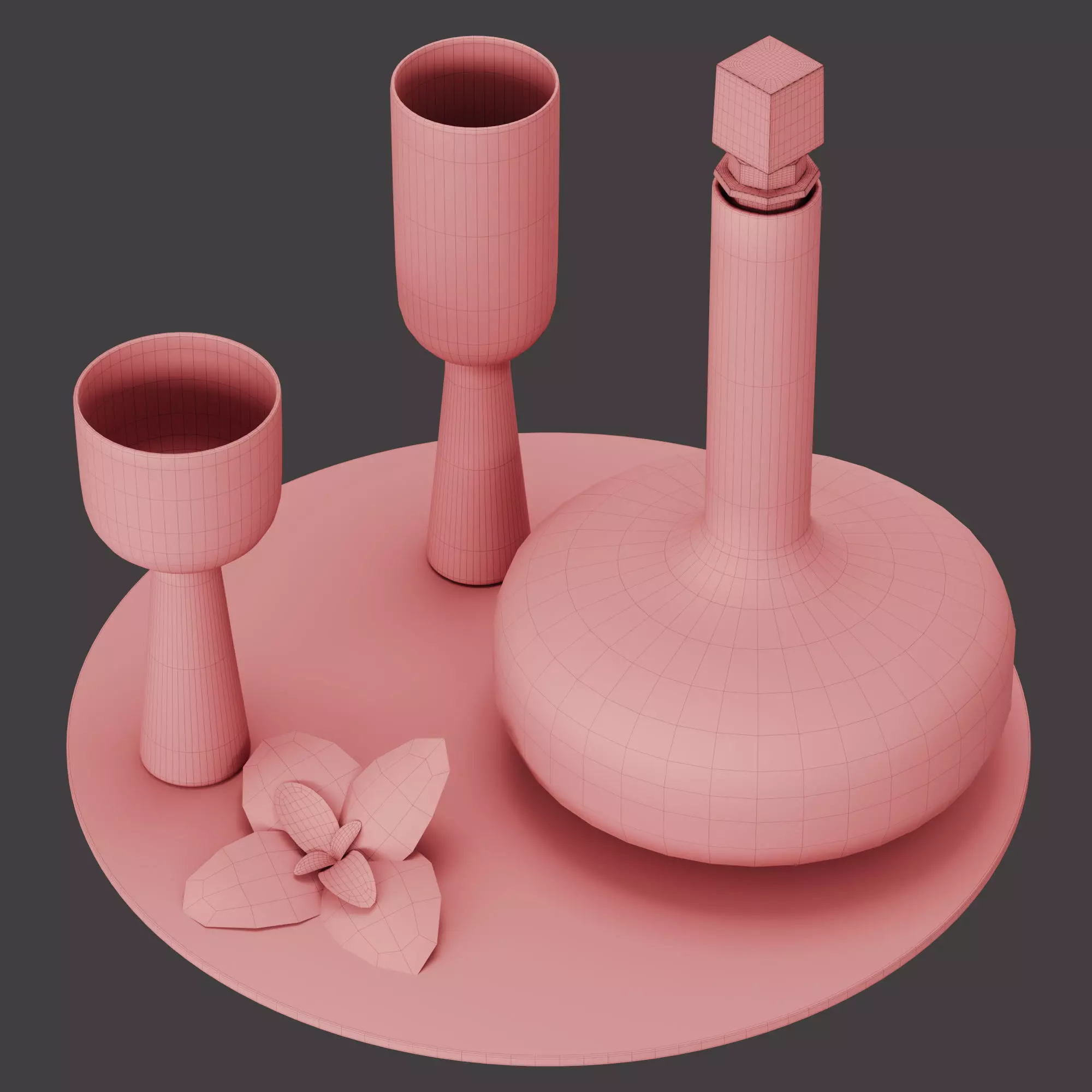 N23 Decanter Golden Aperitif 3D model_6