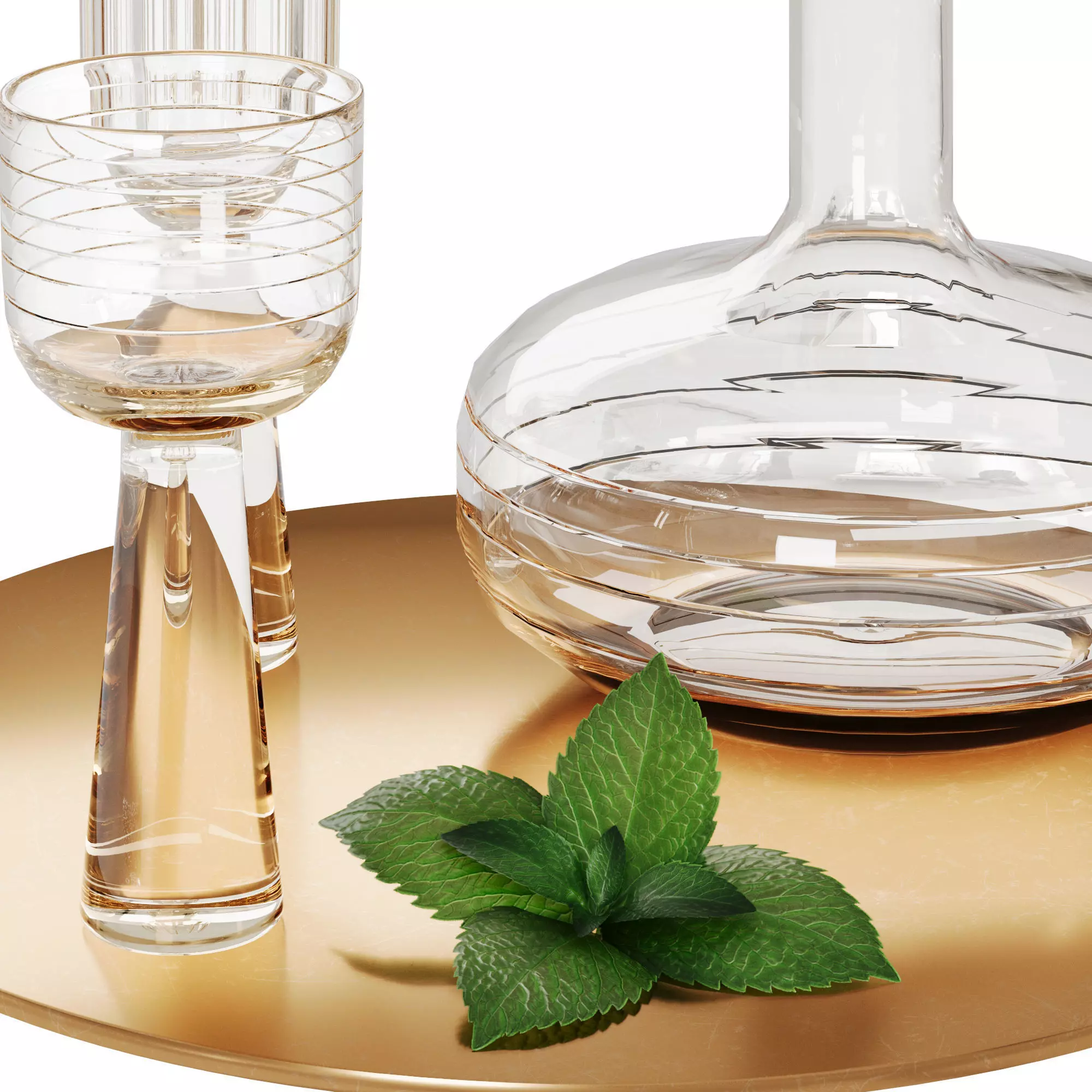 N23 Decanter Golden Aperitif 3D model_7