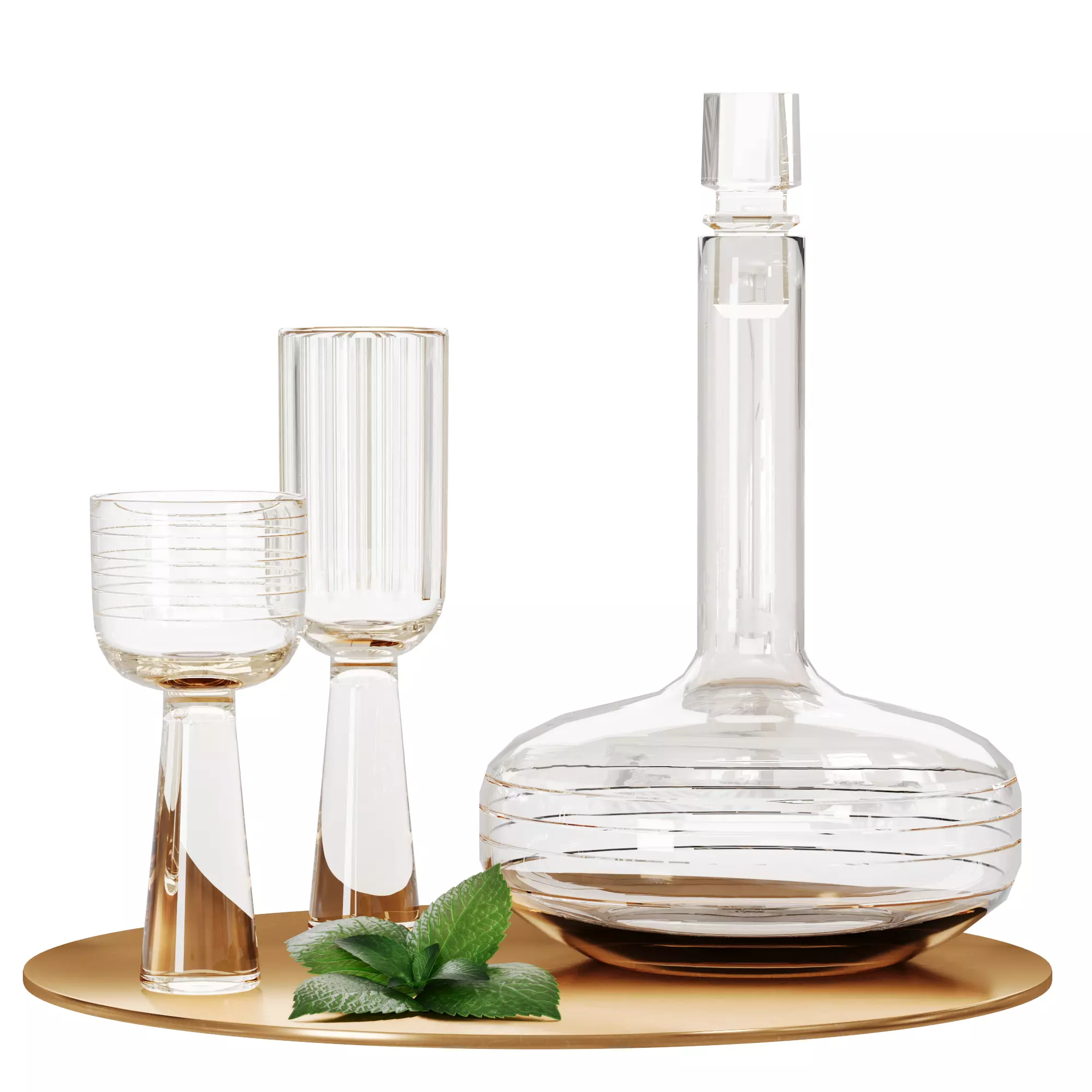 N23 Decanter Golden Aperitif 3D model_1