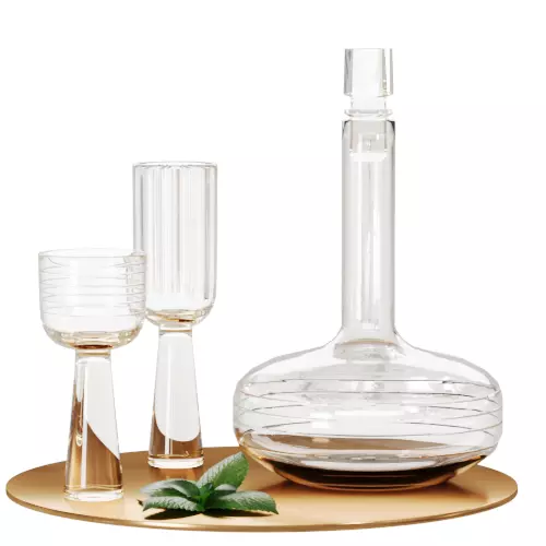N23 Decanter Golden Aperitif 3D model_0