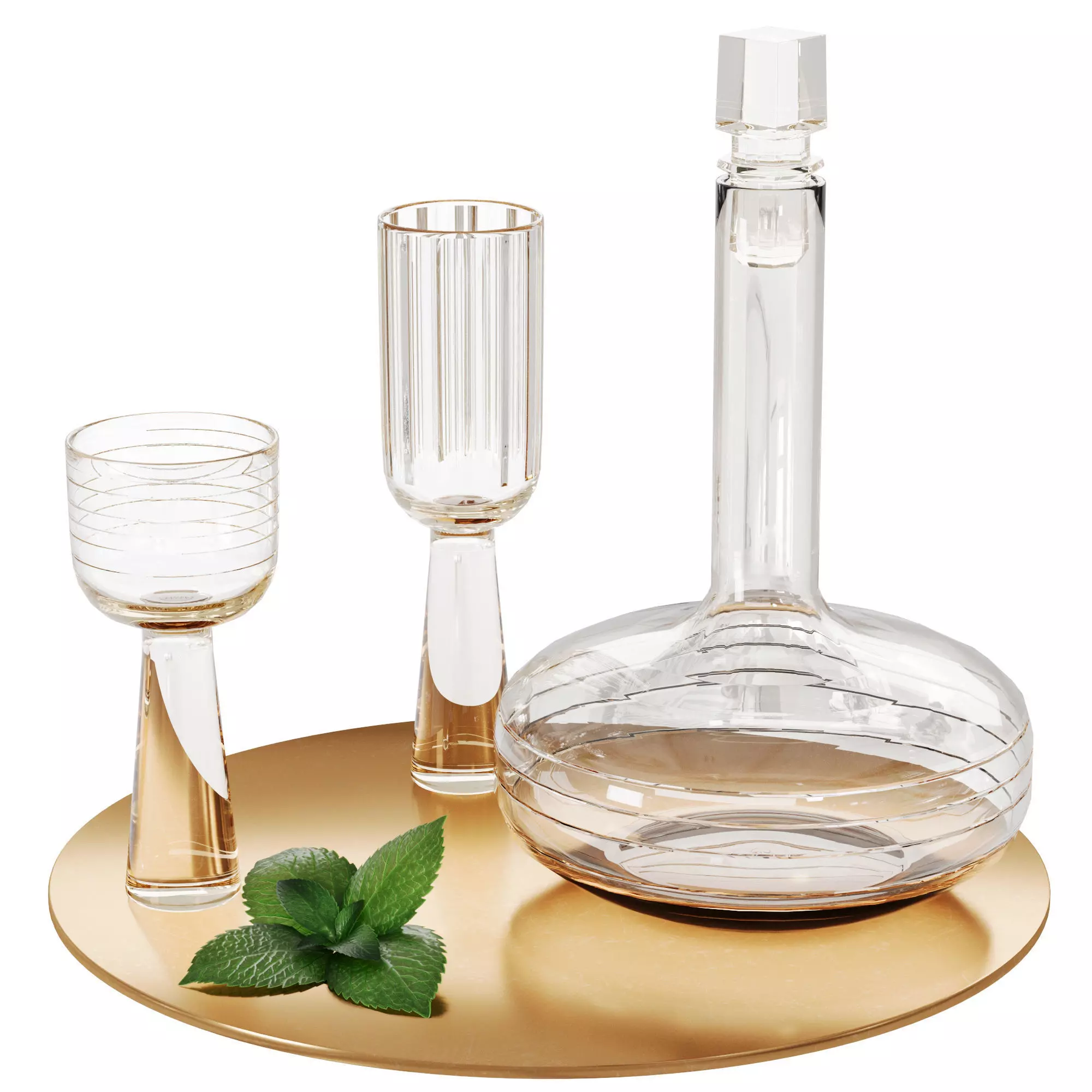 N23 Decanter Golden Aperitif 3D model_3