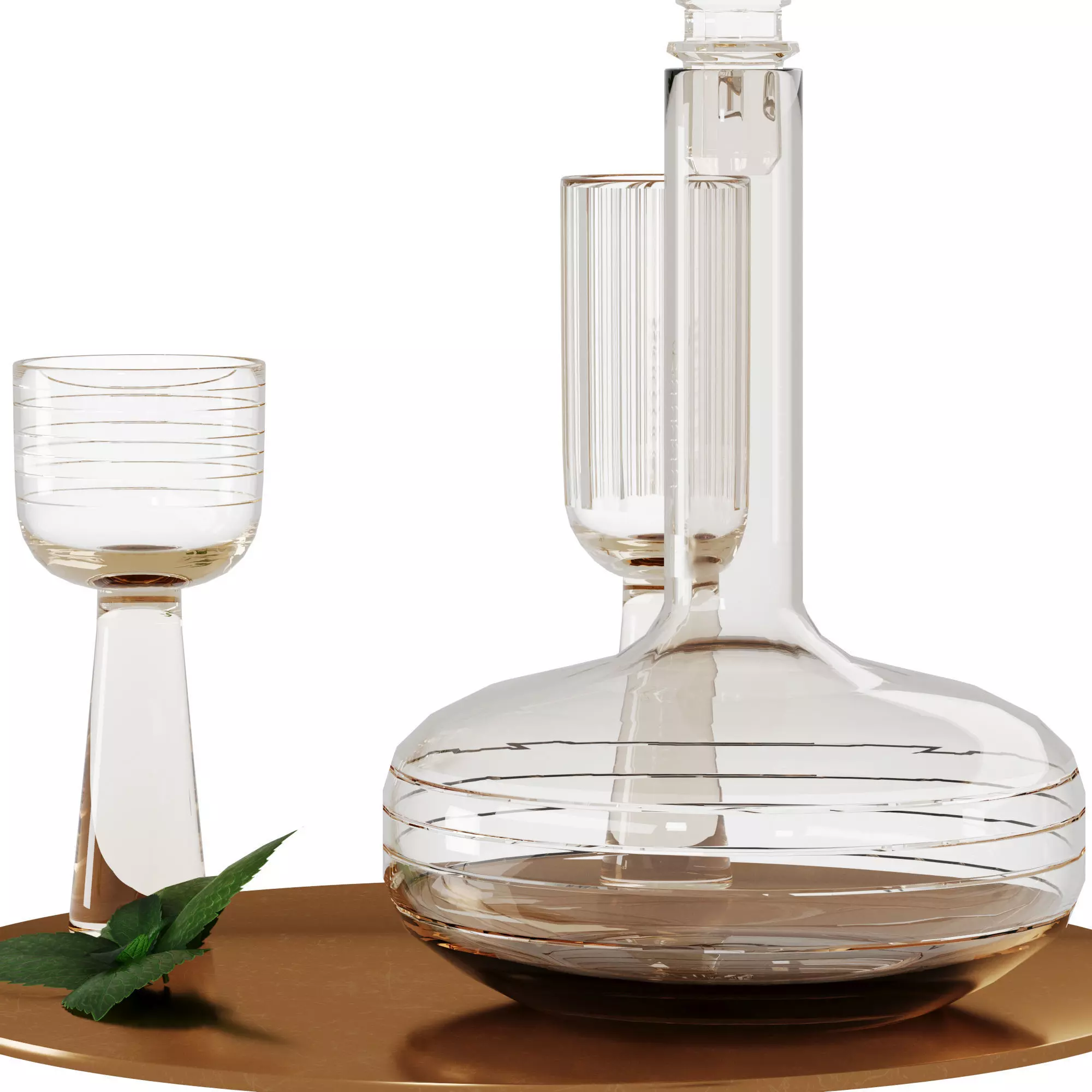 N23 Decanter Golden Aperitif 3D model_5