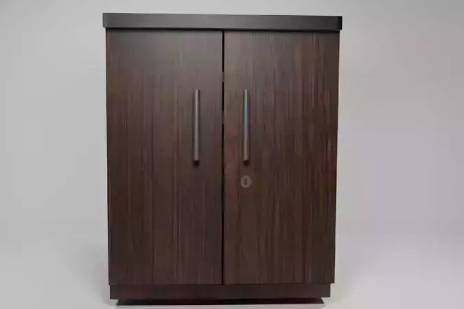 Wooden Cabinet 3D Model Low Poly  Game Ready 