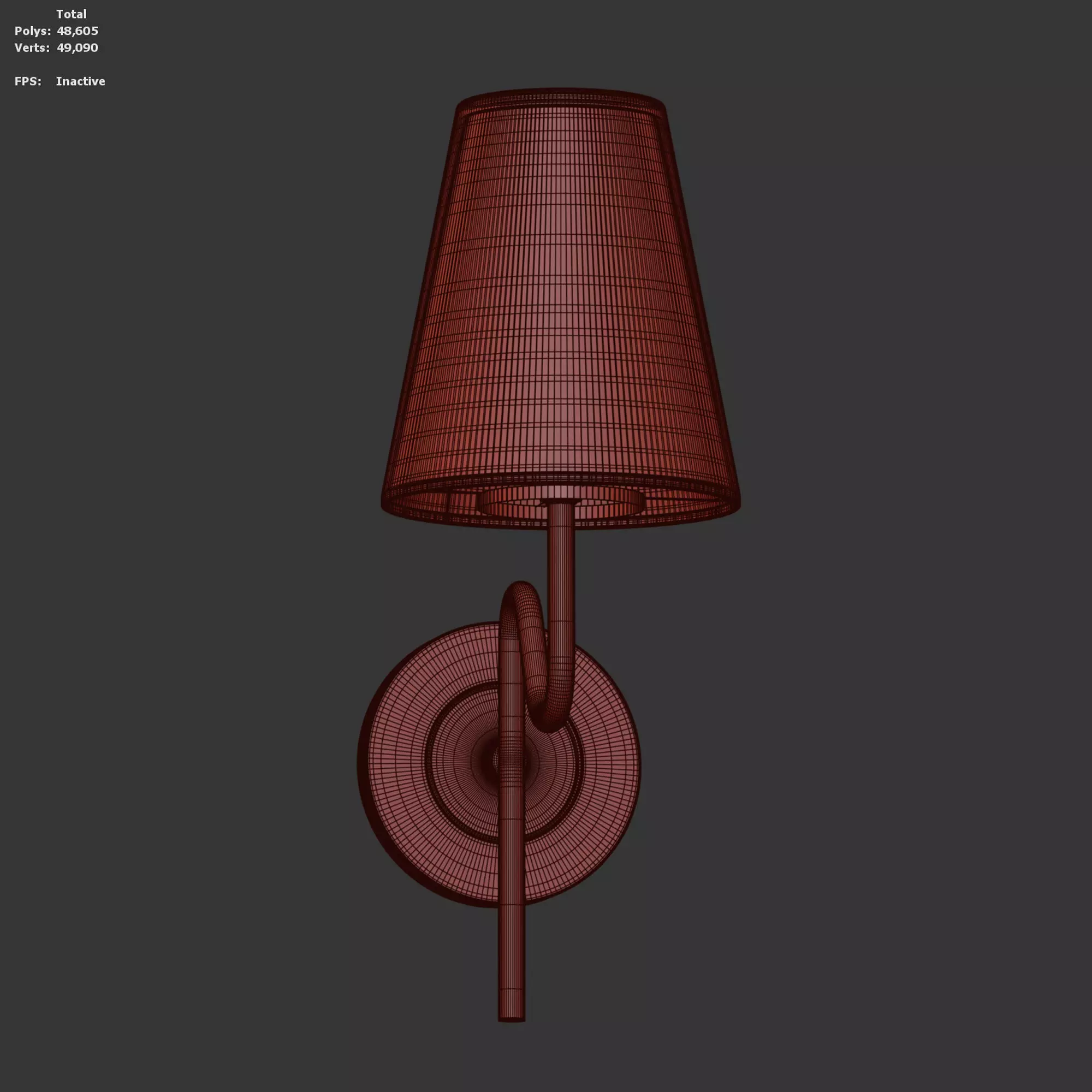 Delanney Linen Sconce by Altardstate 3D model_3