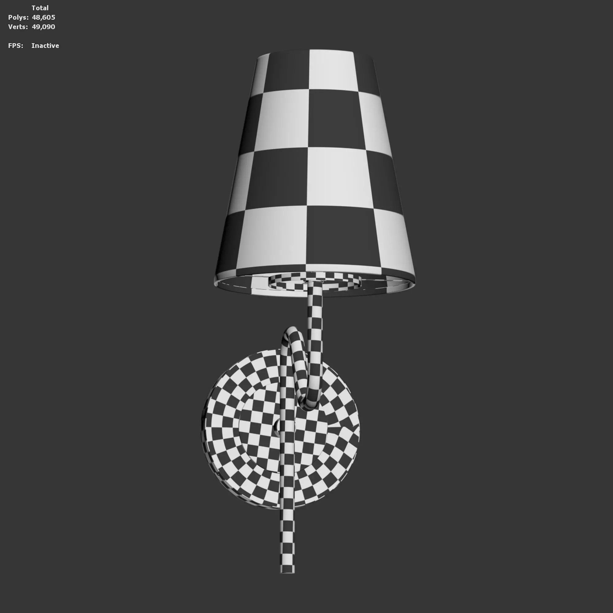 Delanney Linen Sconce by Altardstate 3D model_5