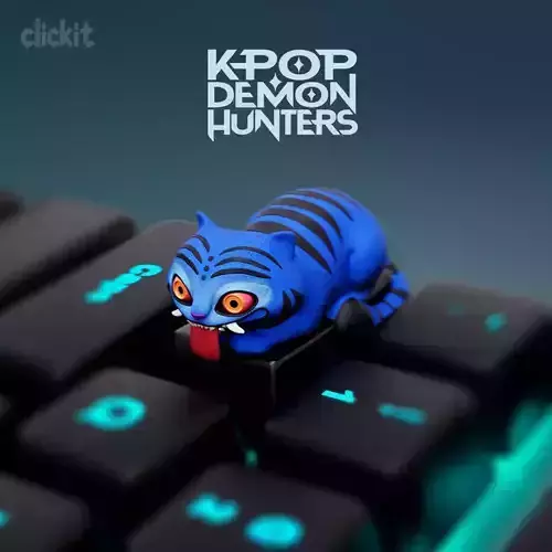 Derpy Tiger Keycap for Shift Funny Artisan Mechanica  3D print model