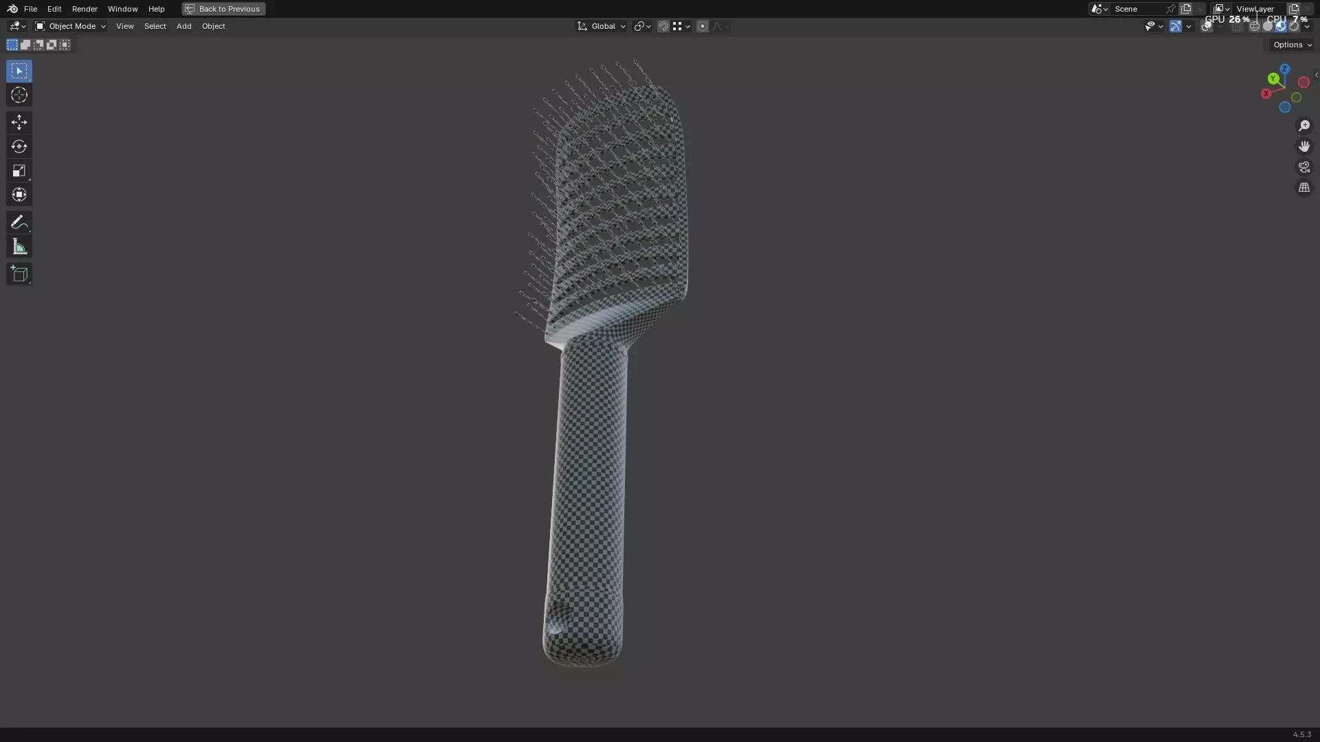 Hair Comb 05 3D model_43