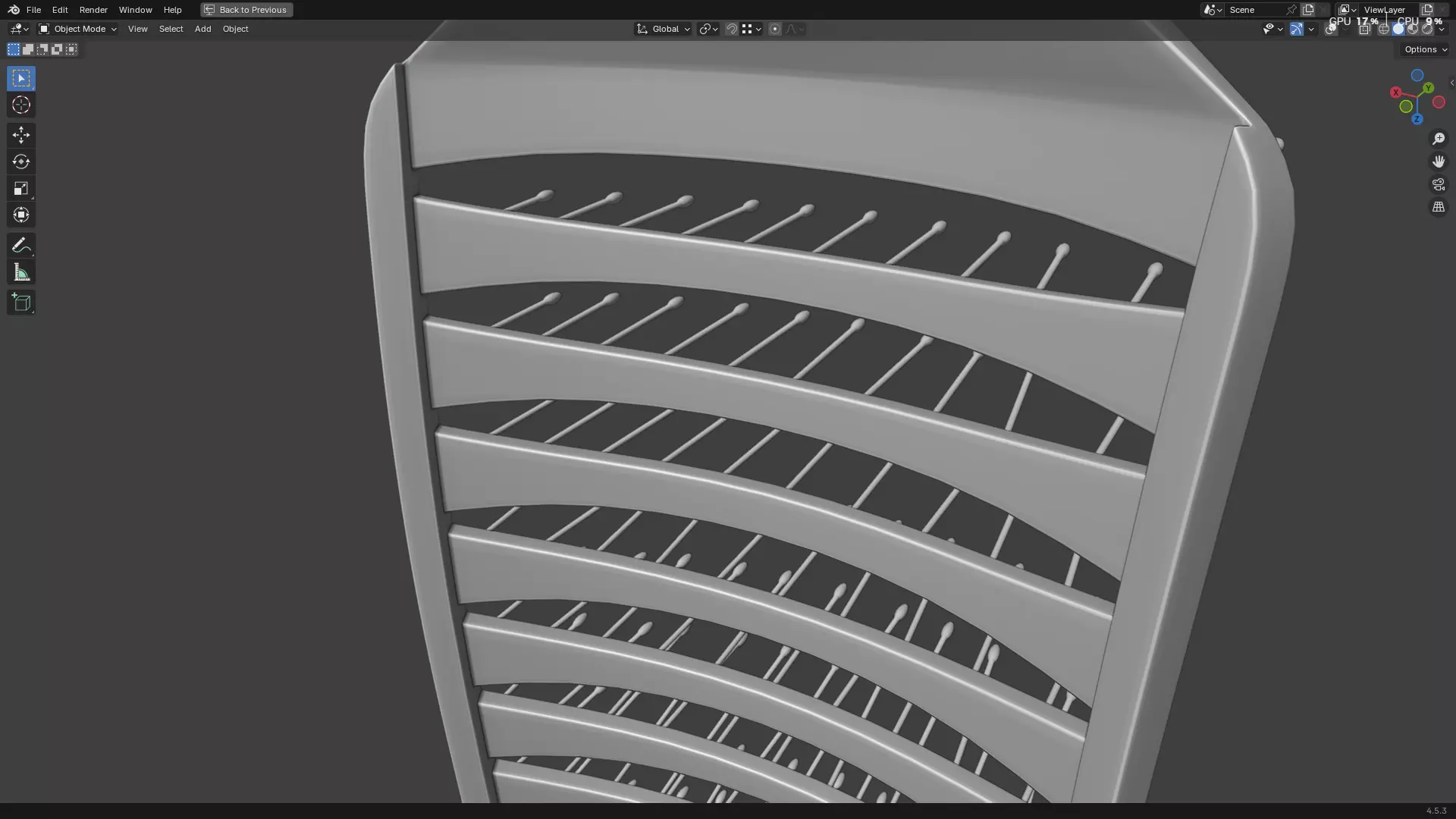 Hair Comb 05 3D model_19