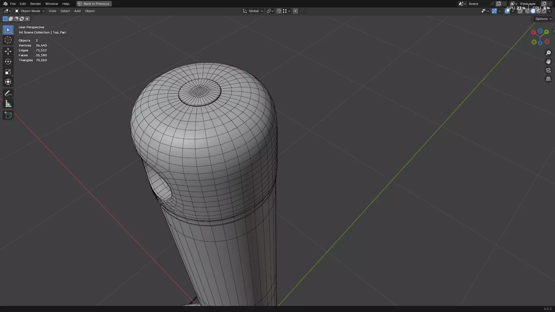Hair Comb 05 3D model_28