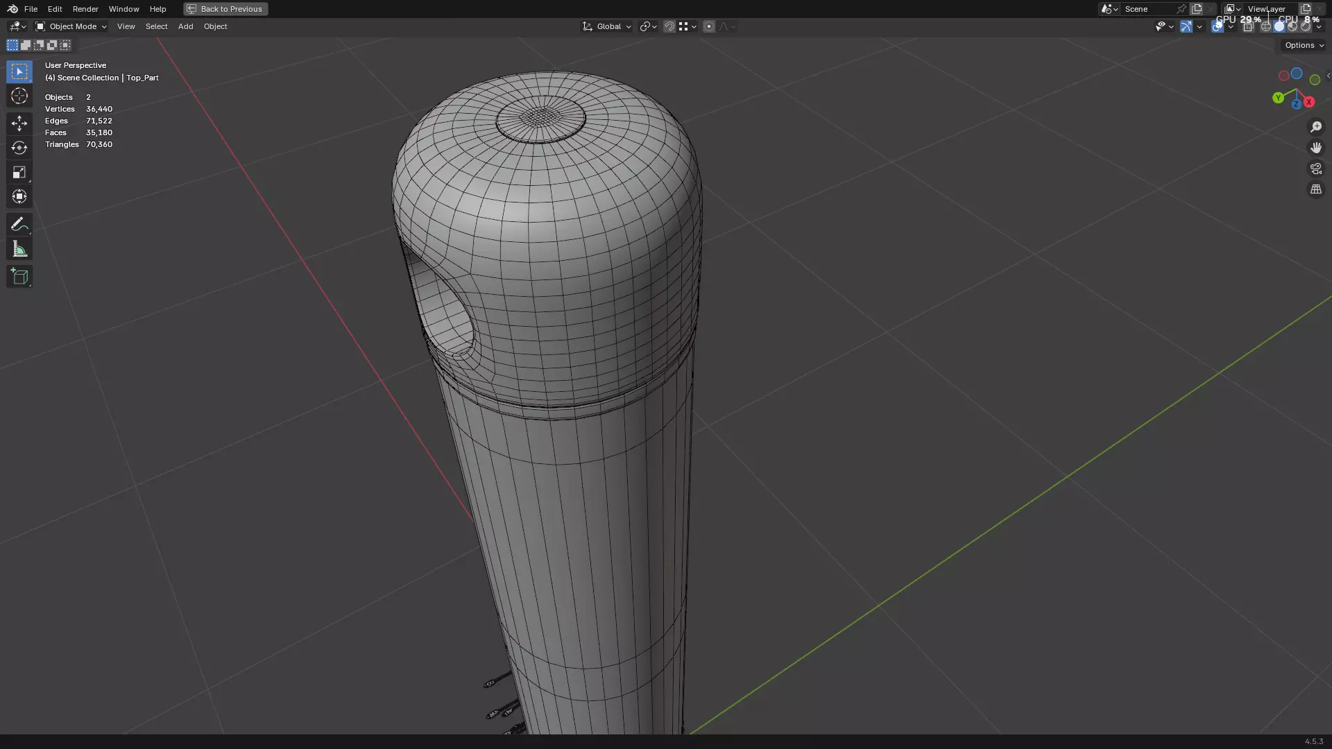 Hair Comb 05 3D model_29