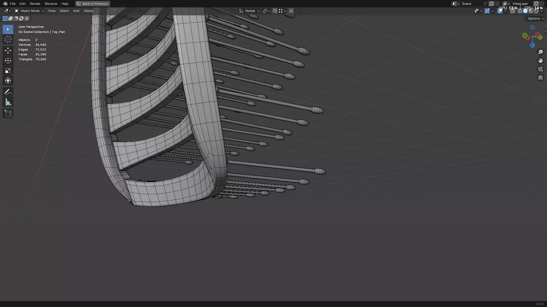 Hair Comb 05 3D model_22