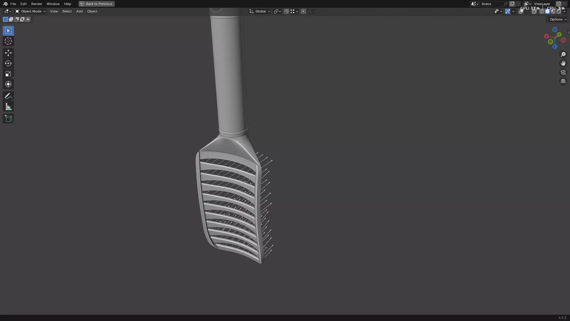 Hair Comb 05 3D model_18