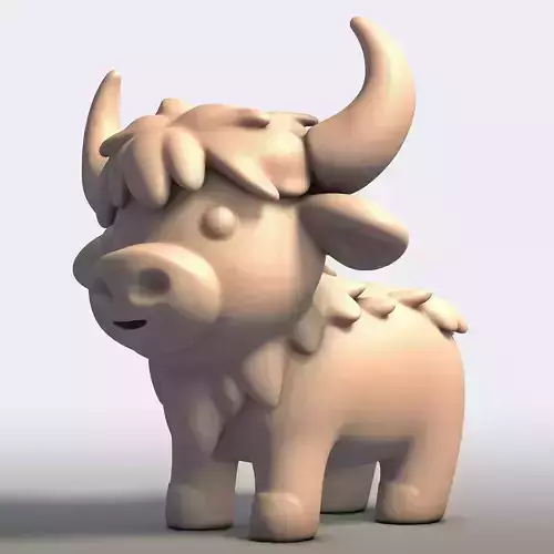 Cute Cartoon Bull