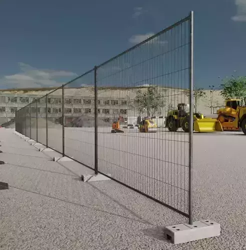 Stone Bases Construction Fence Array-Setup