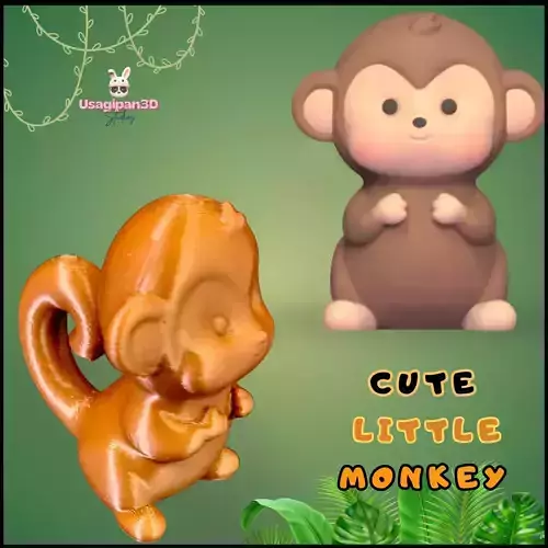 Cute Little Monkey 3D print model