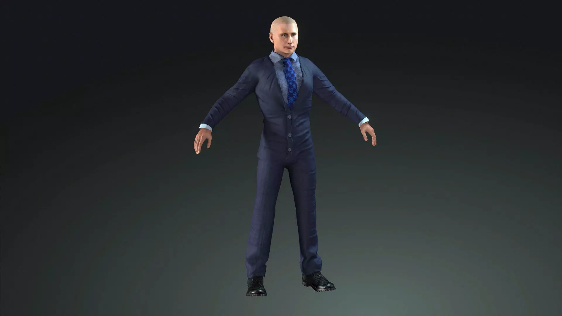 President Vladimir Putin - Rigged and blendshapes Low-poly 3D model_6
