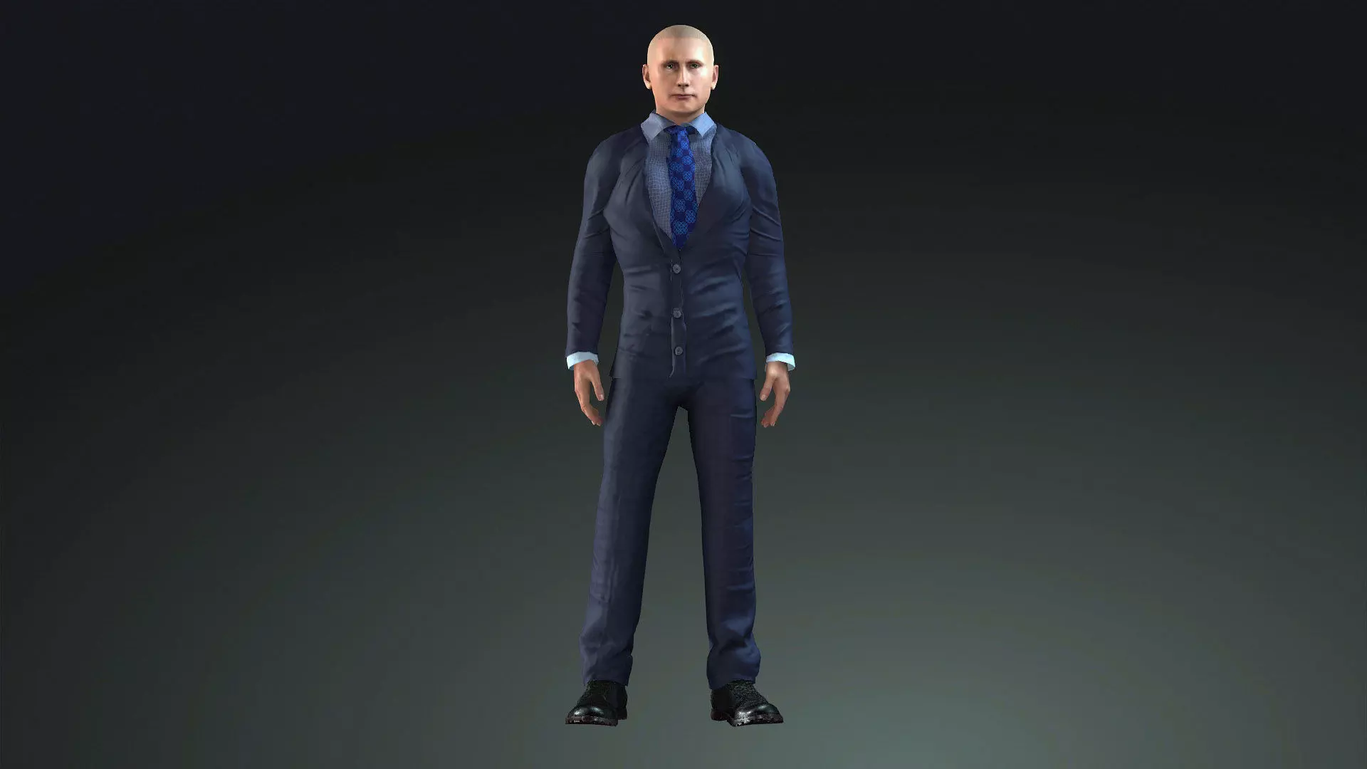 President Vladimir Putin - Rigged and blendshapes Low-poly 3D model_2