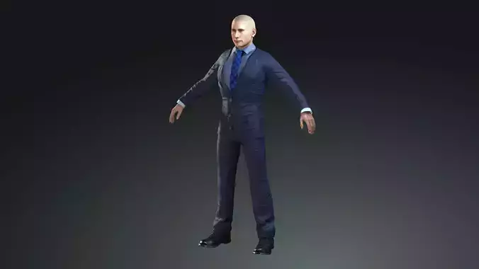 President Vladimir Putin - Rigged and blendshapes Low-poly 3D model