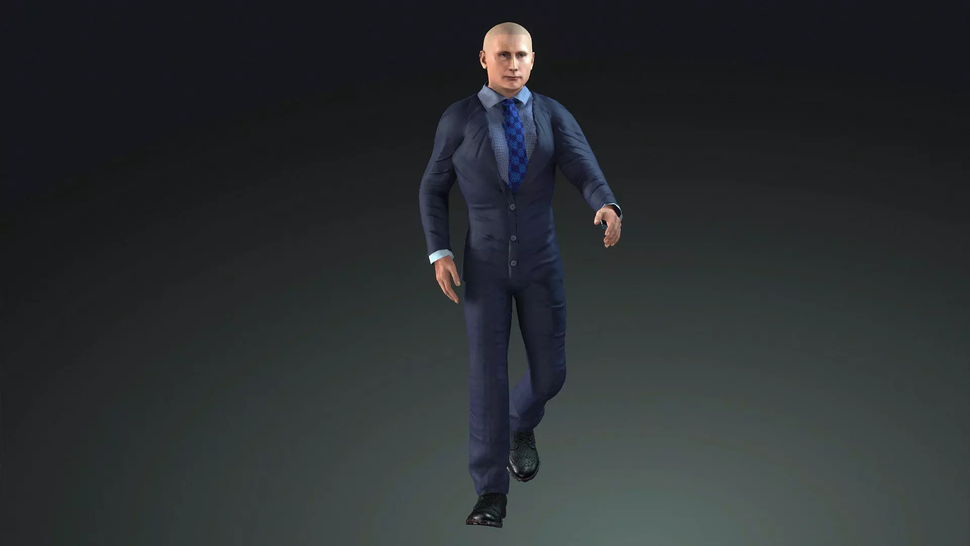 President Vladimir Putin - Rigged and blendshapes Low-poly 3D model_3