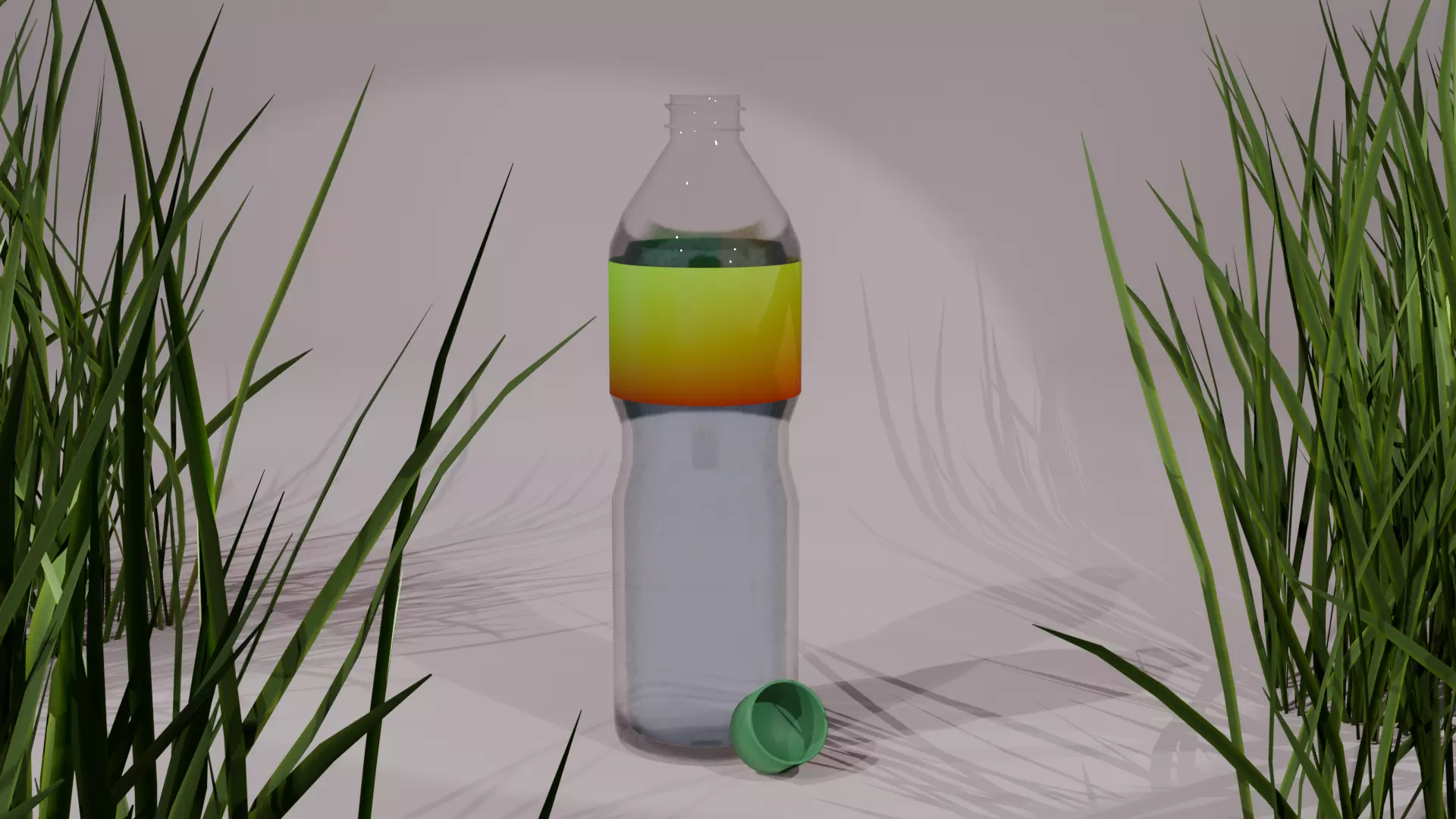 Mineral Water bottle Free low-poly 3D model