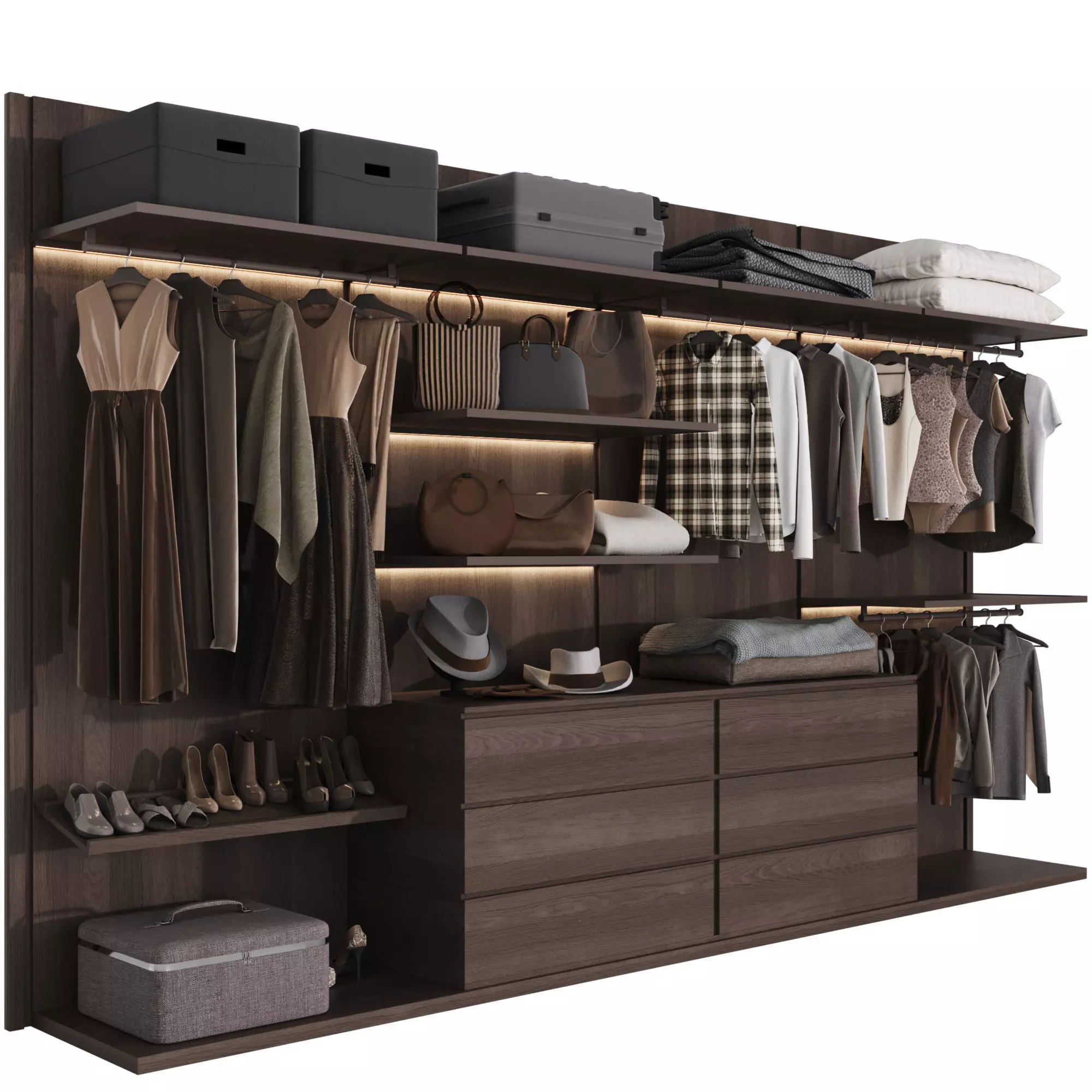 Wardrobe with filling 54 3D model_3