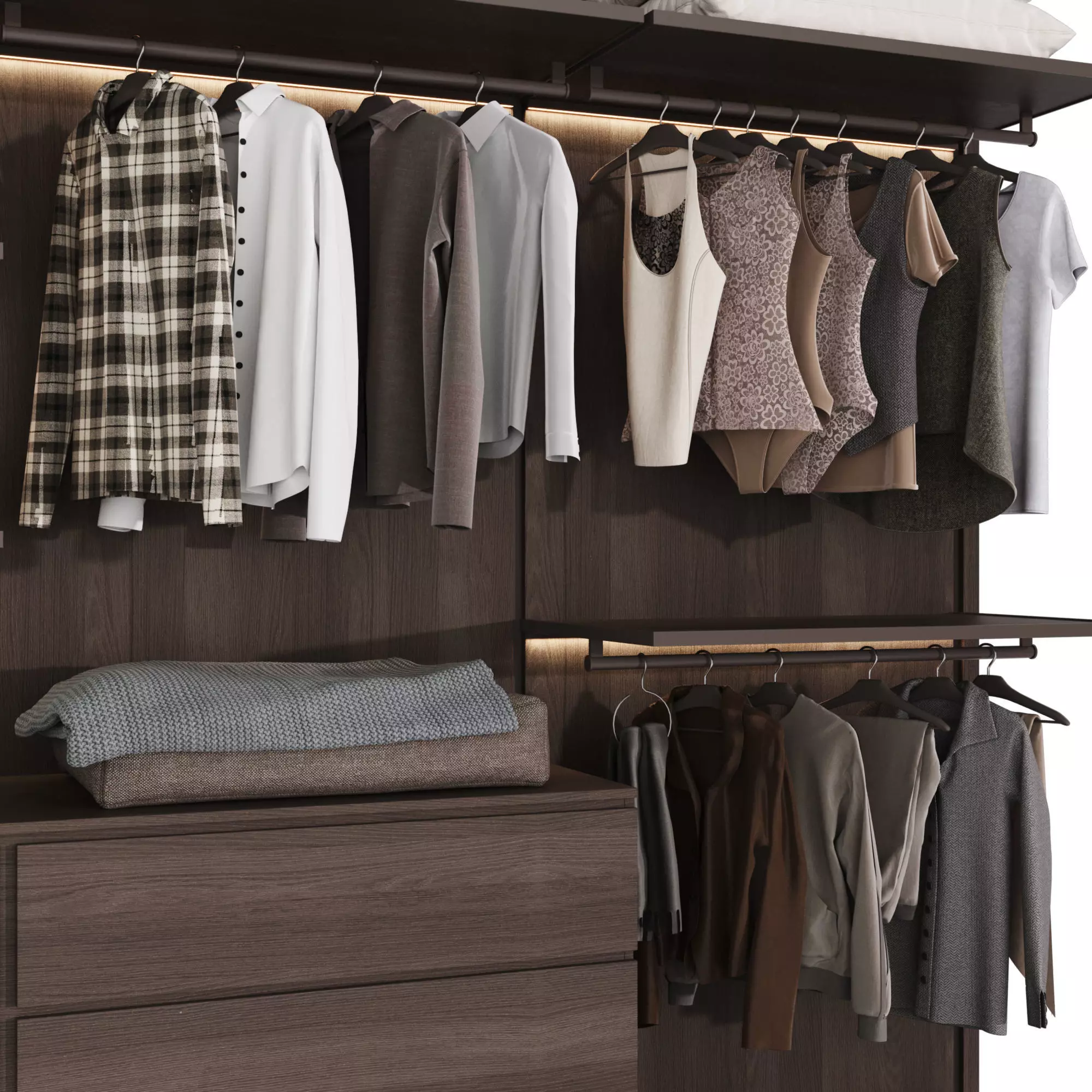 Wardrobe with filling 54 3D model_6