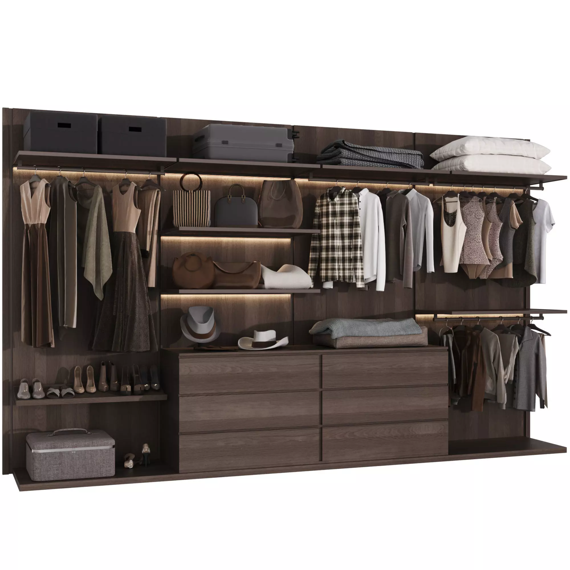 Wardrobe with filling 54 3D model_0