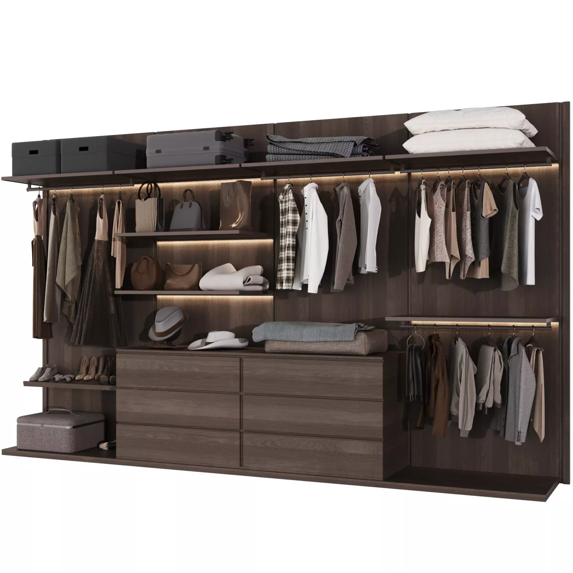 Wardrobe with filling 54 3D model_2