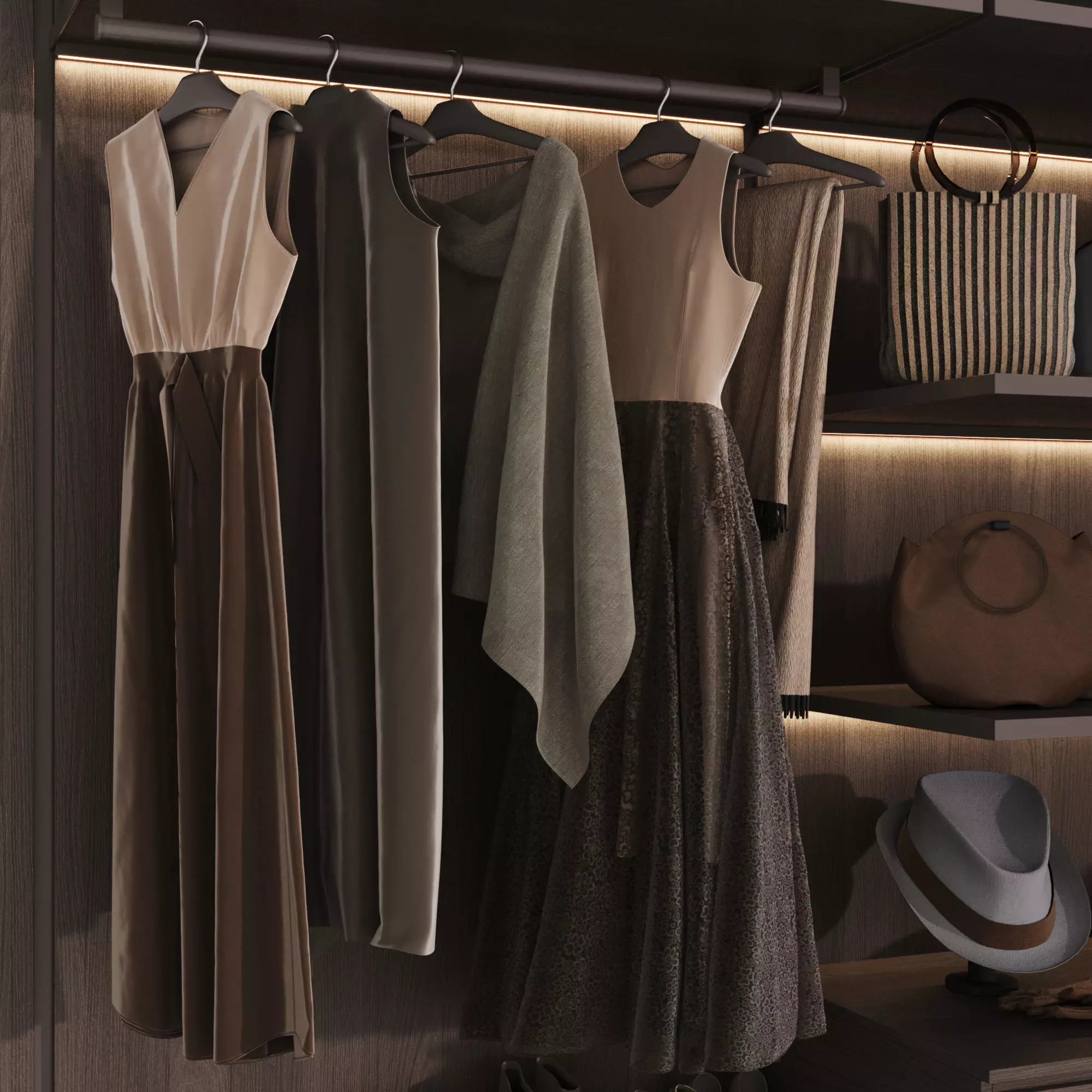 Wardrobe with filling 54 3D model_4