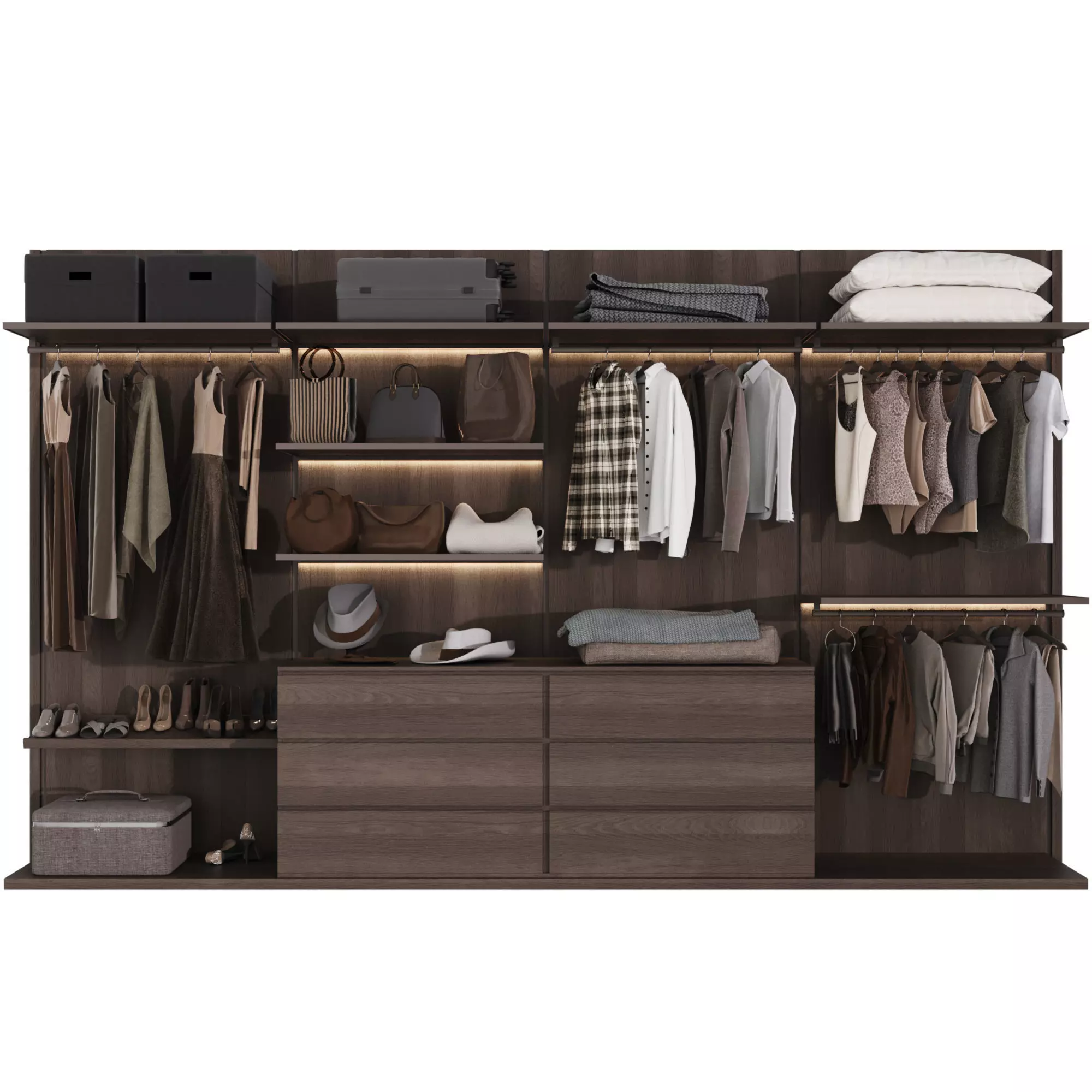 Wardrobe with filling 54 3D model_1
