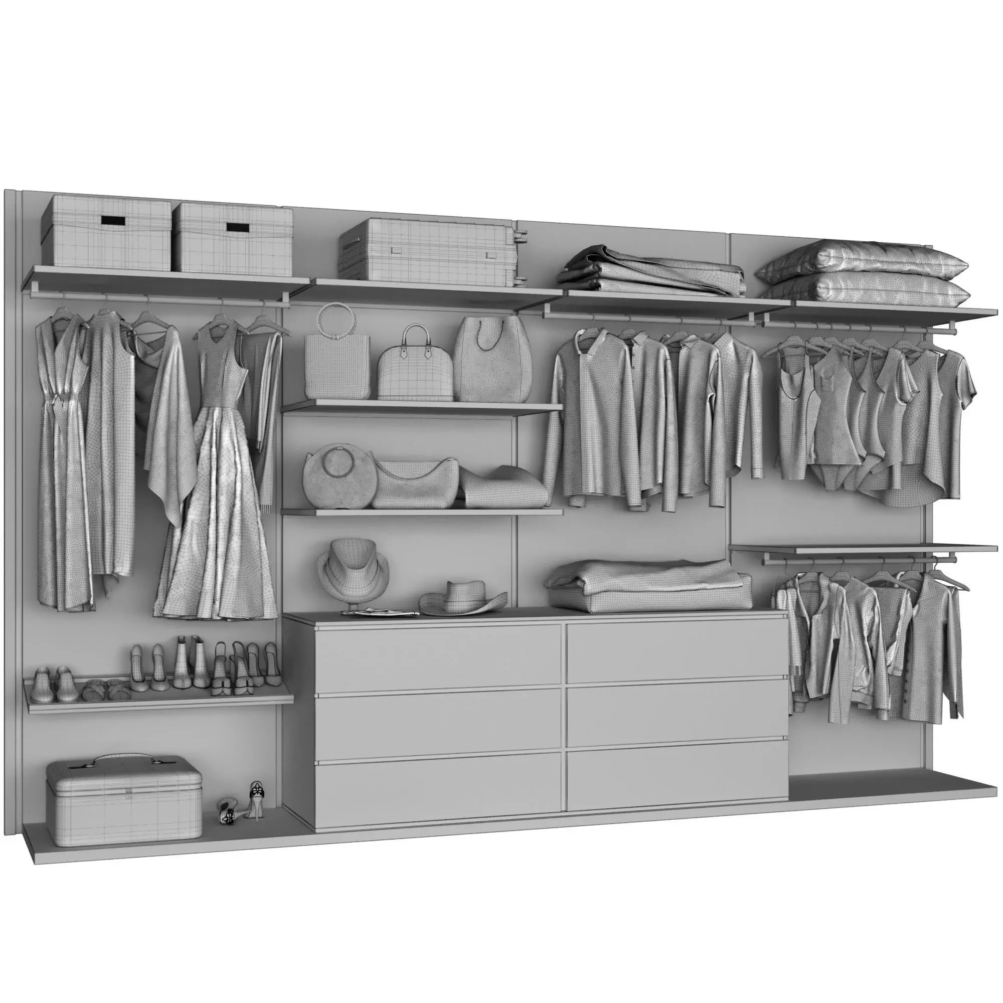 Wardrobe with filling 54 3D model_8