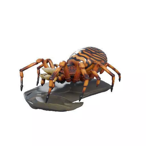 2387Mutant Spider on Stone Pedestal Color 3D Model 3D print model_32