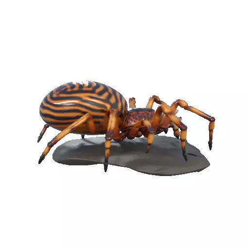 2387Mutant Spider on Stone Pedestal Color 3D Model 3D print model_15