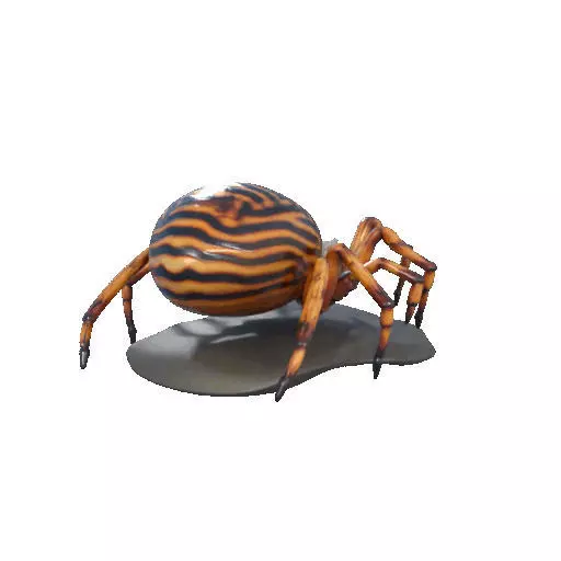 2387Mutant Spider on Stone Pedestal Color 3D Model 3D print model_19